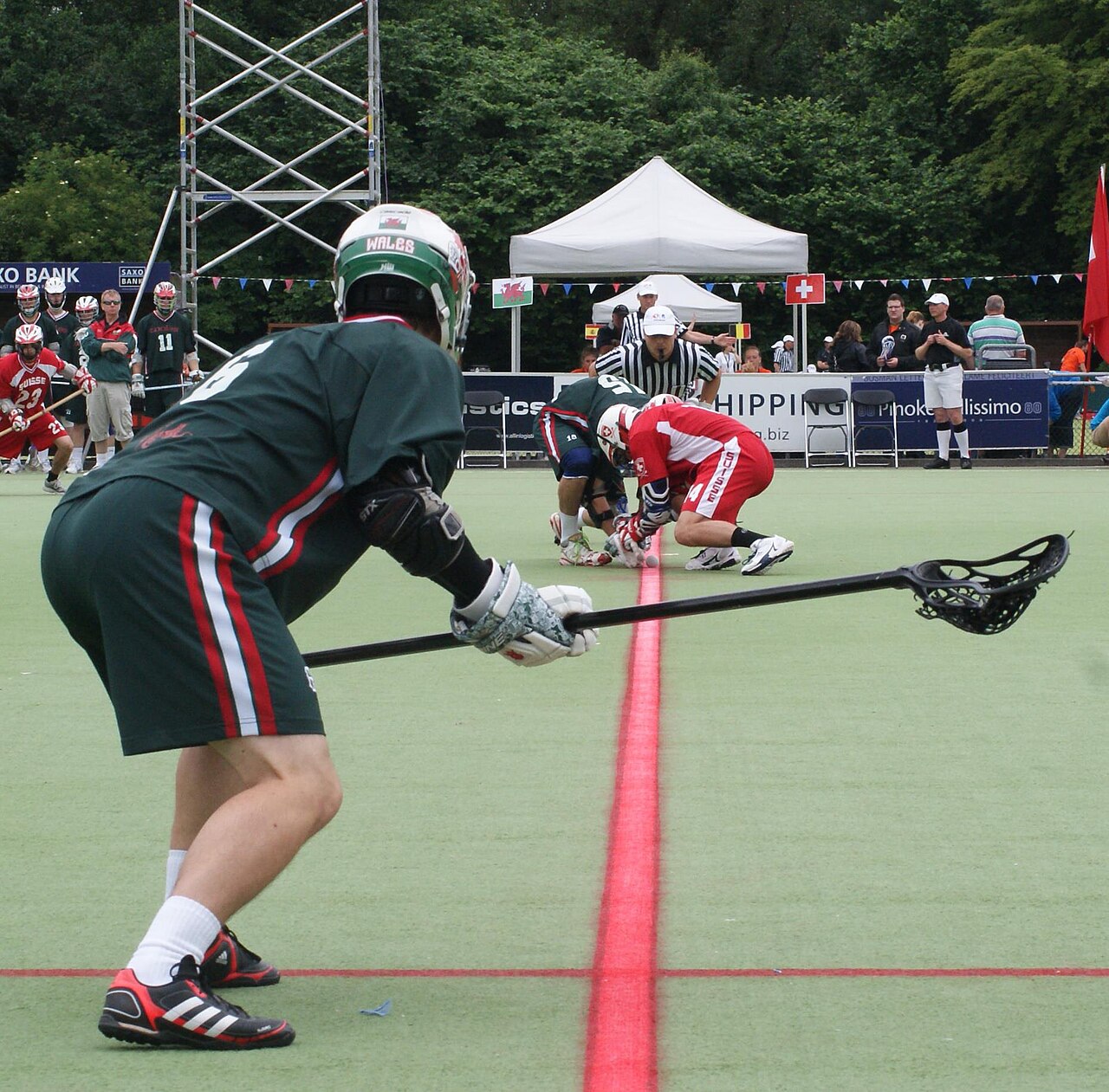Faceoff zwischen Wales und der Schweiz